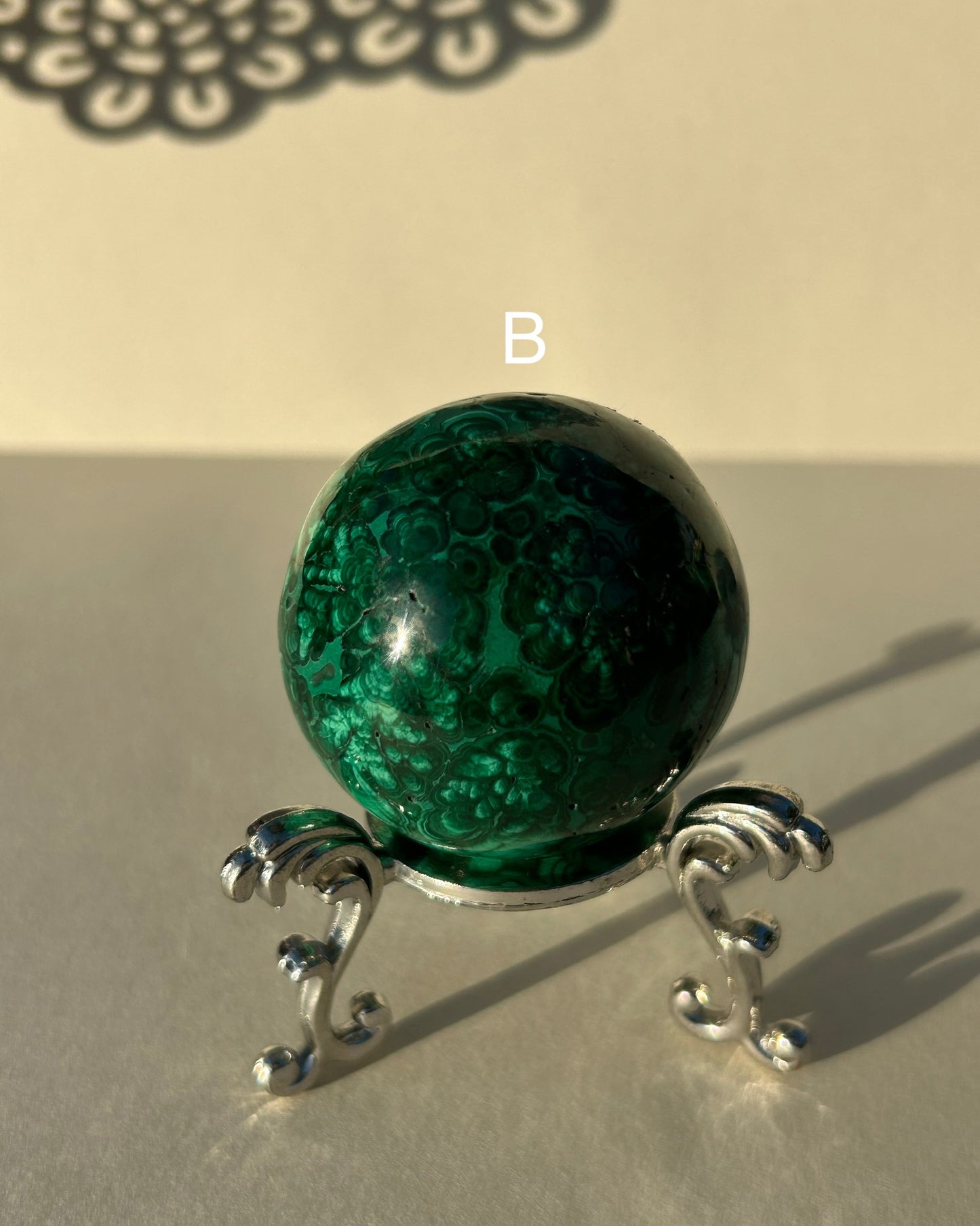 Polished Malachite Sphere from Mexico