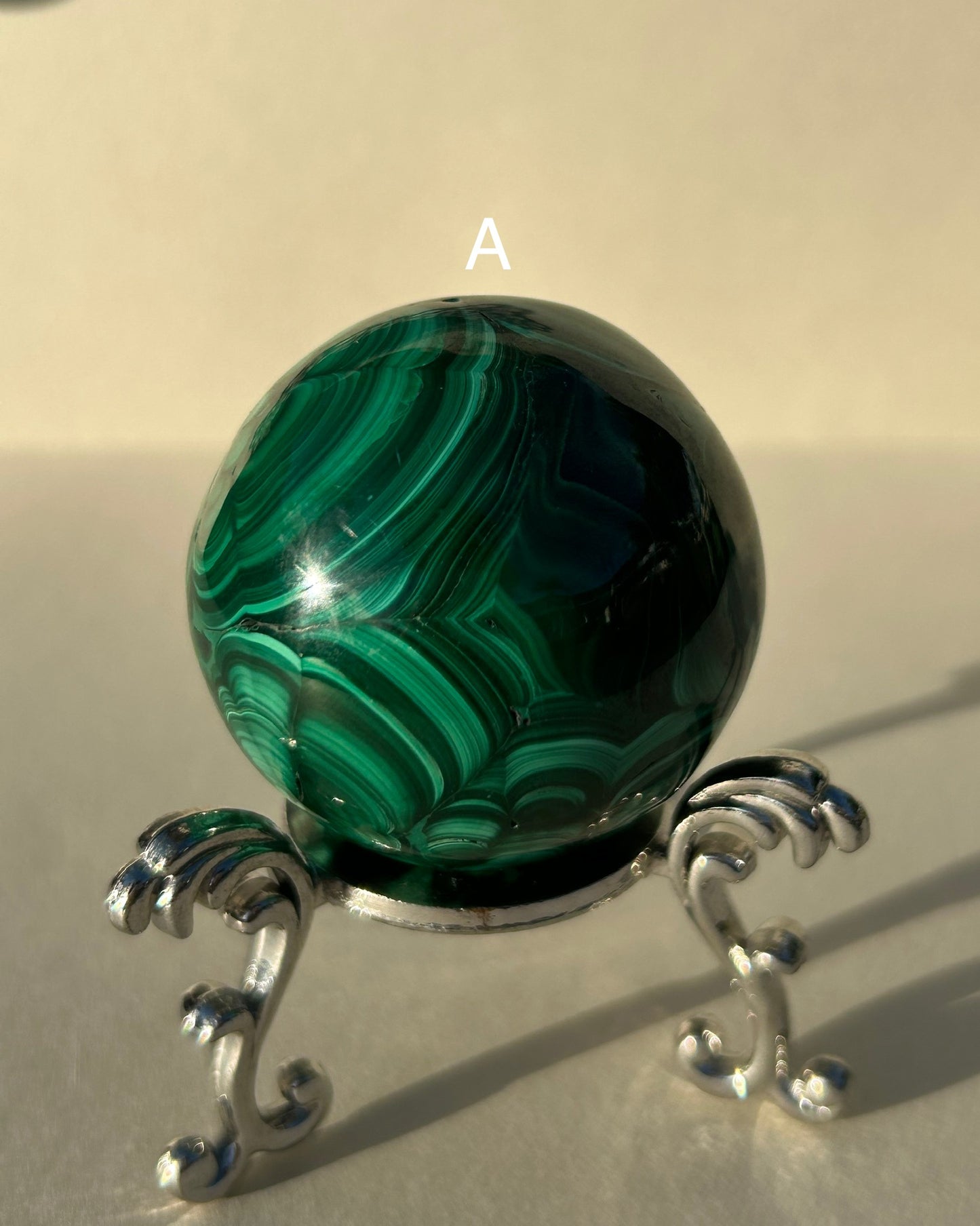 Polished Malachite Sphere from Mexico