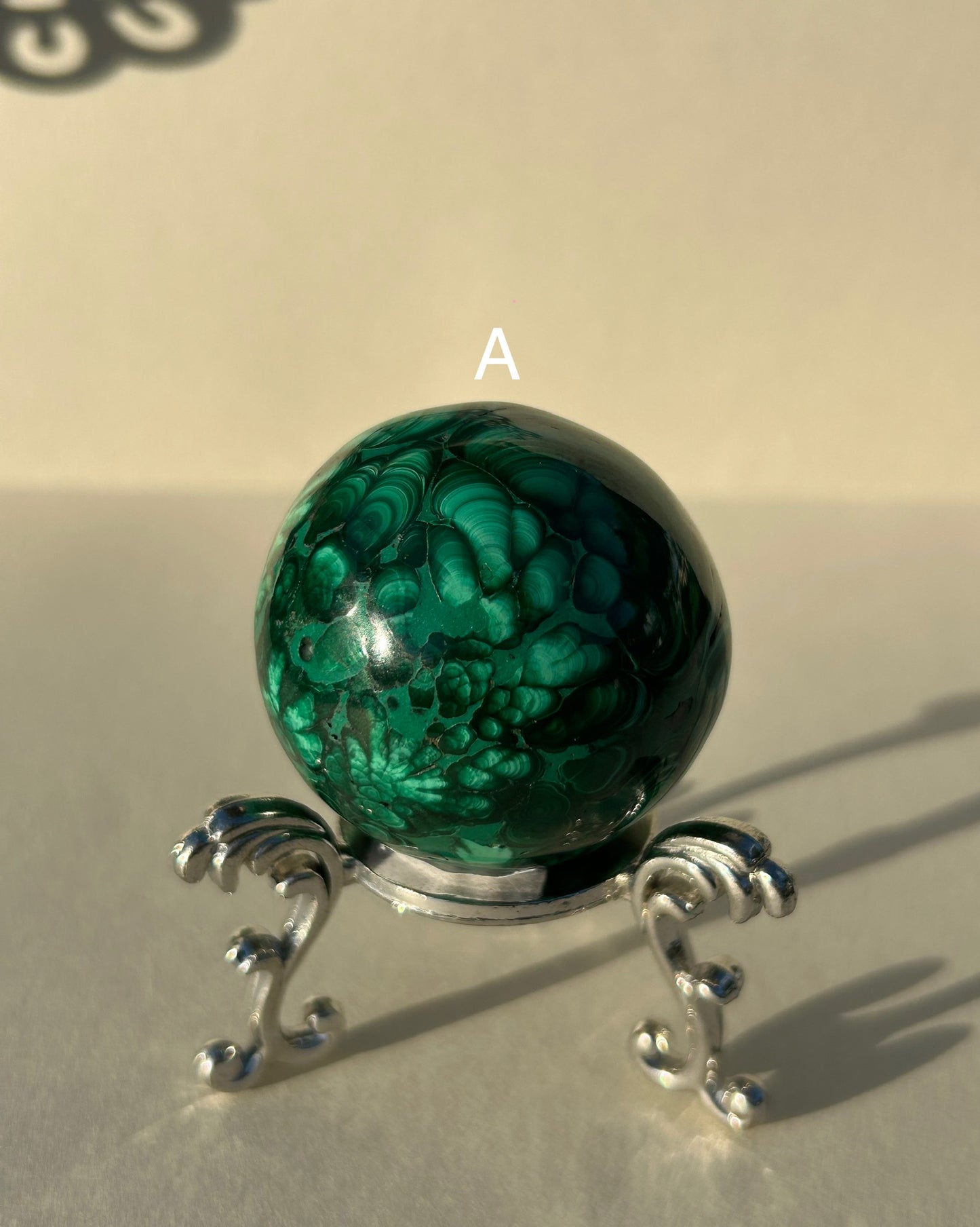 Polished Malachite Sphere from Mexico