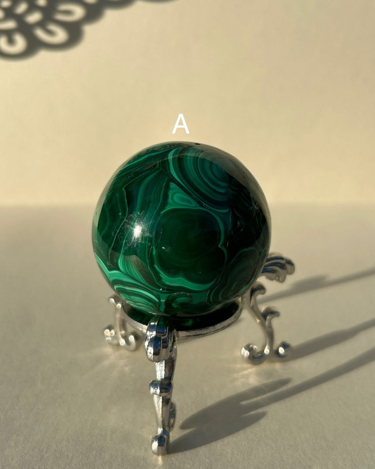 Polished Malachite Sphere from Mexico
