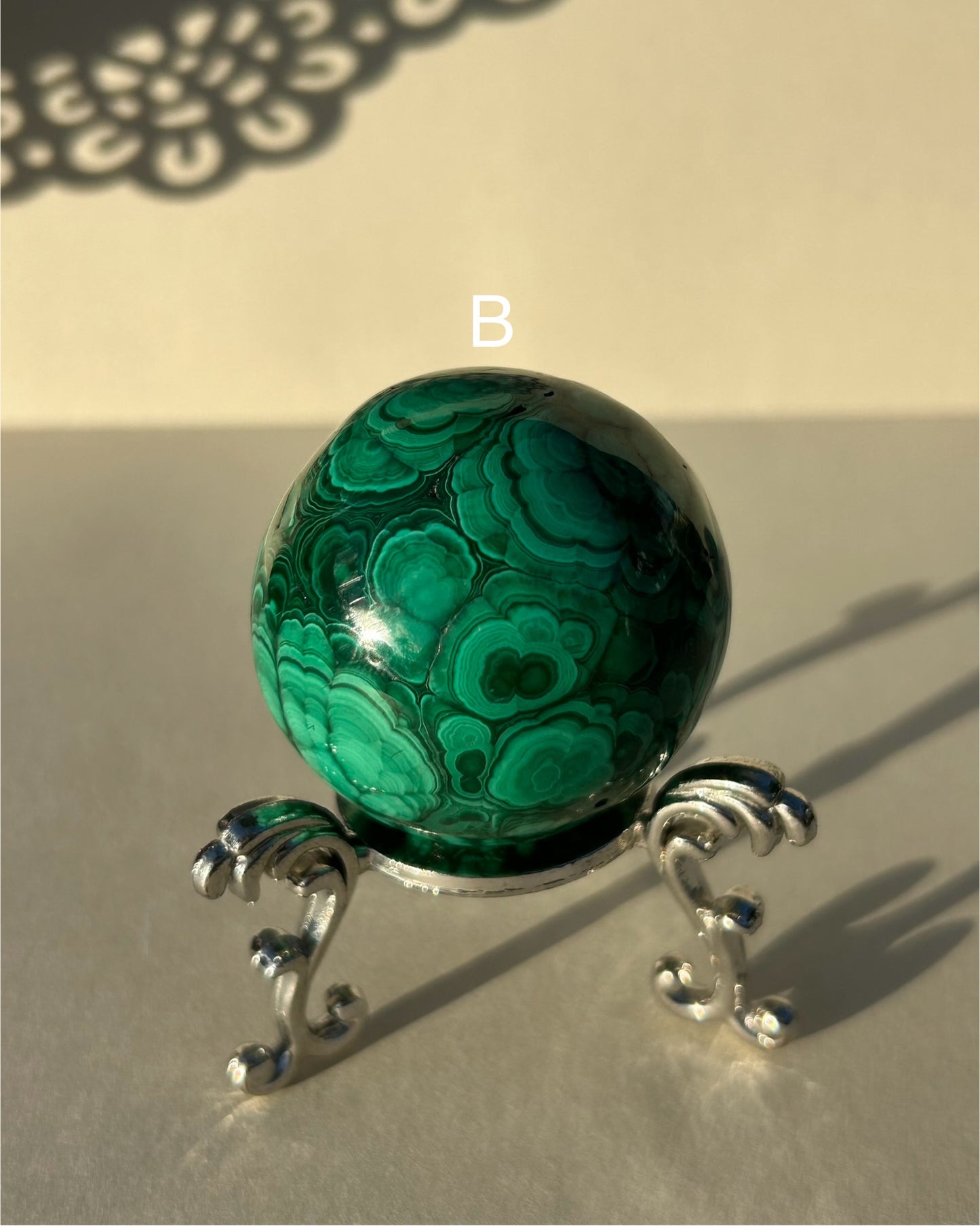 Polished Malachite Sphere from Mexico
