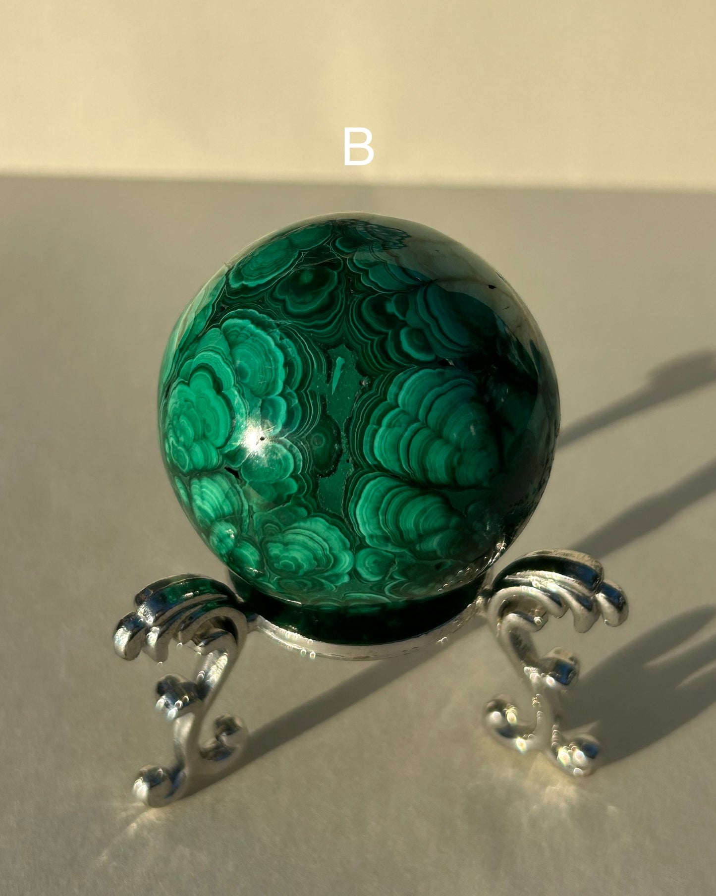 Polished Malachite Sphere from Mexico