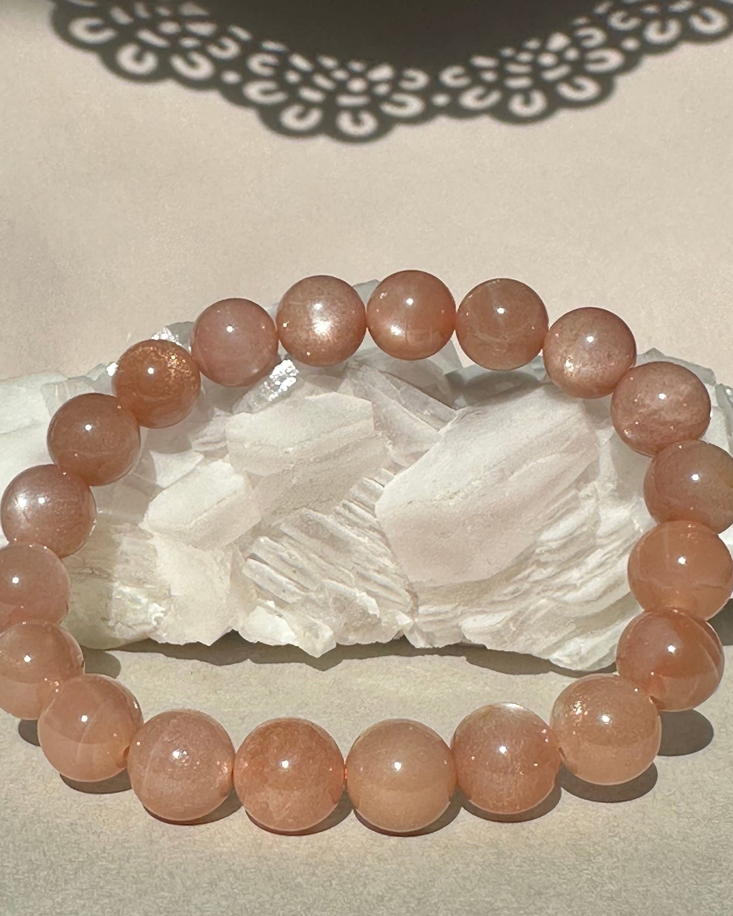 Peach Moonstone Bracelet