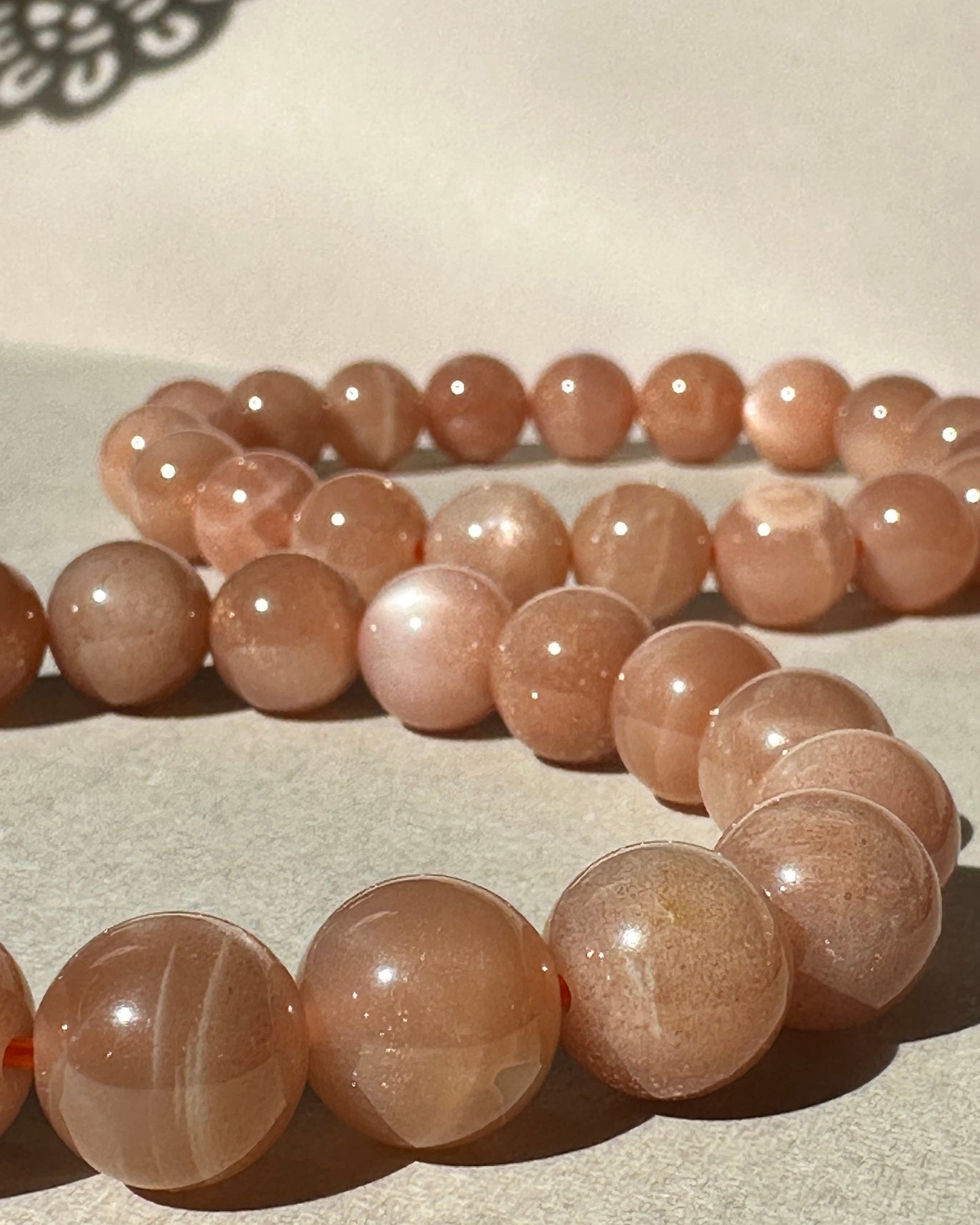 Peach Moonstone Bracelet