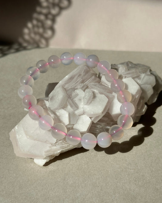 Pink Chalcedony Bracelet 9mm