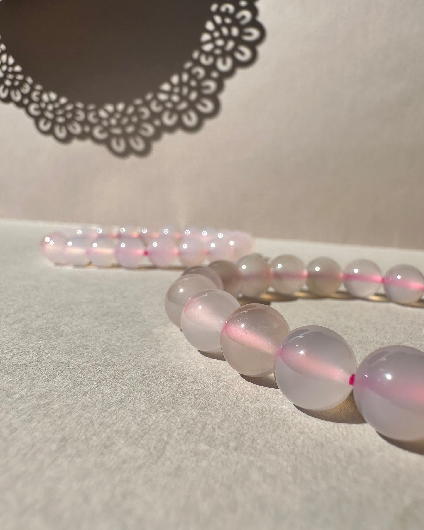 Pink Chalcedony Bracelet 9mm