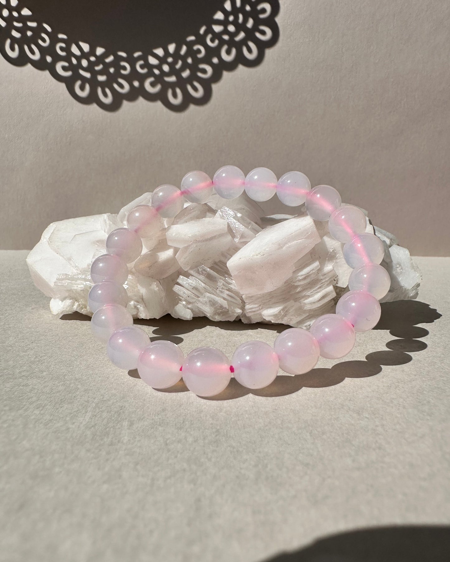 Pink Chalcedony Bracelet 9mm