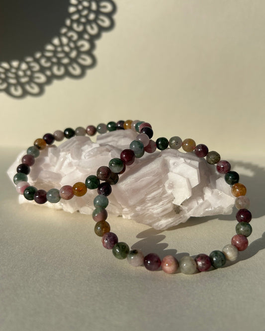 Rainbow Tourmaline Bracelet 6mm