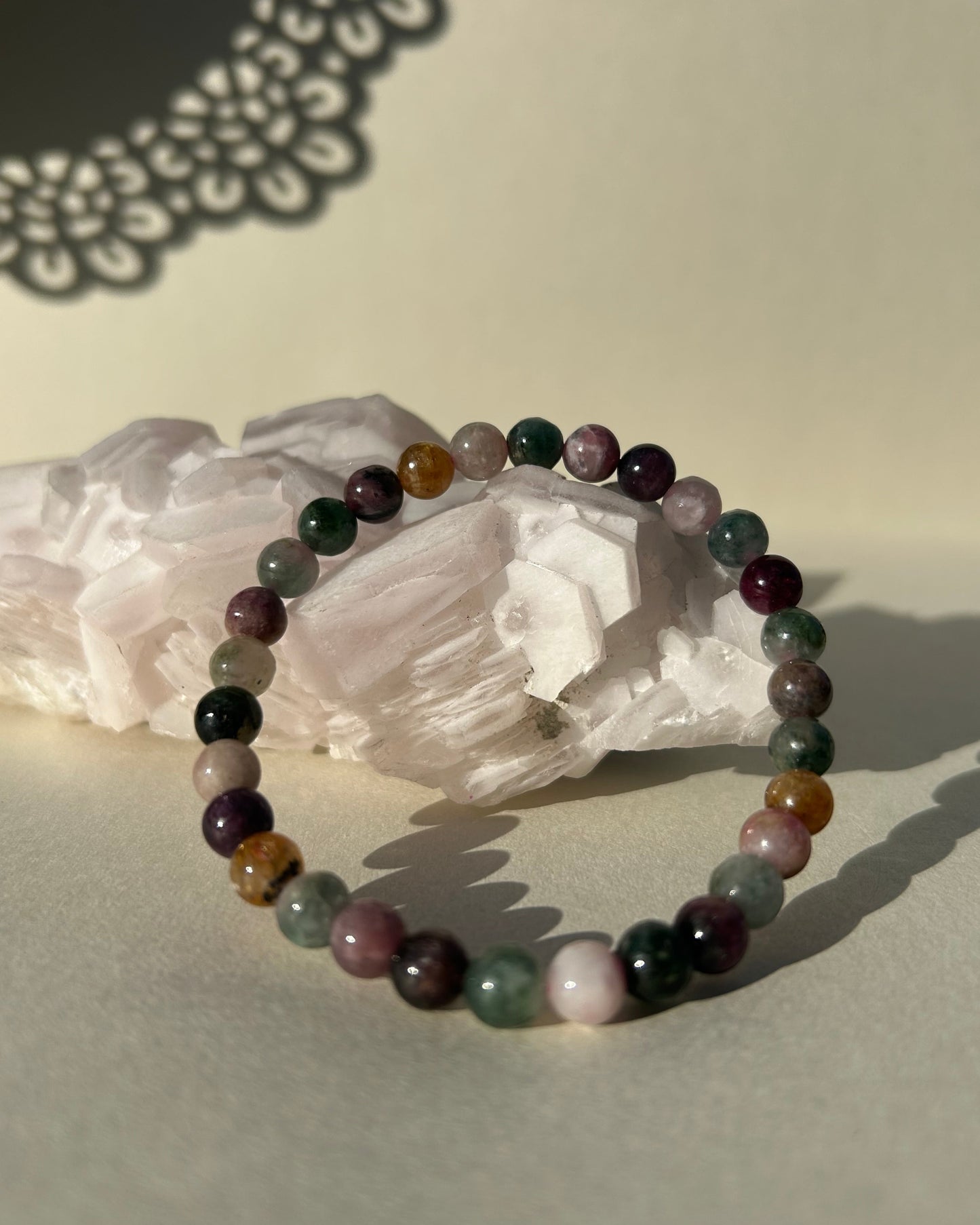 Rainbow Tourmaline Bracelet 6mm