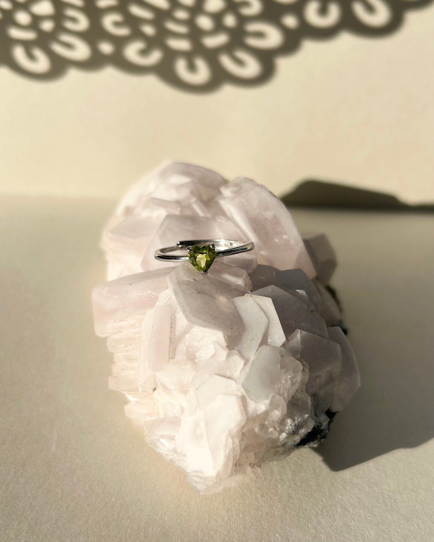 Peridot Heart Ring