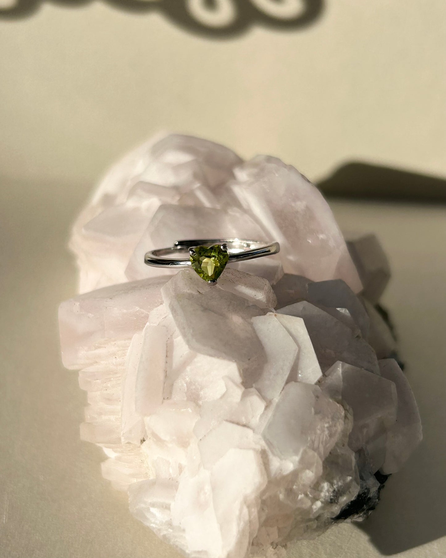 Peridot Heart Ring