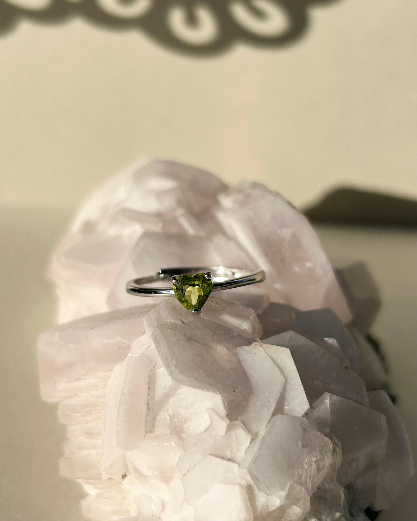 Peridot Heart Ring