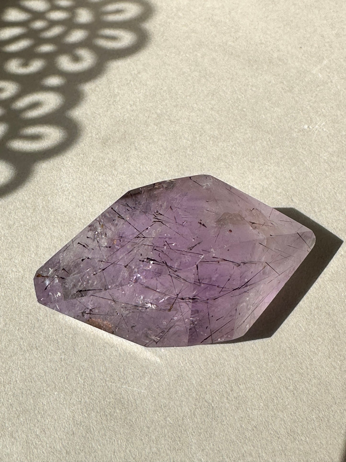 Amethyst with inclusions